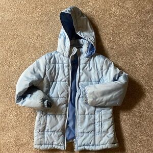 Pale blue winter coat